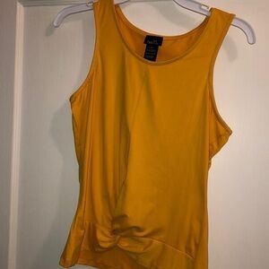 ❤️‍🔥nwt RUE 21 Yellow Suede Twist Tank Top LG